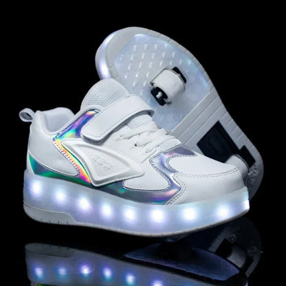 LED Roller Shoes for Children – Fun, Light - Up Wheels for Active Playtime - Luxyecs