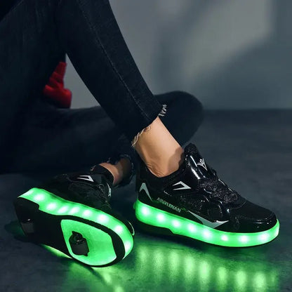 LED Roller Shoes for Children – Fun, Light - Up Wheels for Active Playtime - Luxyecs