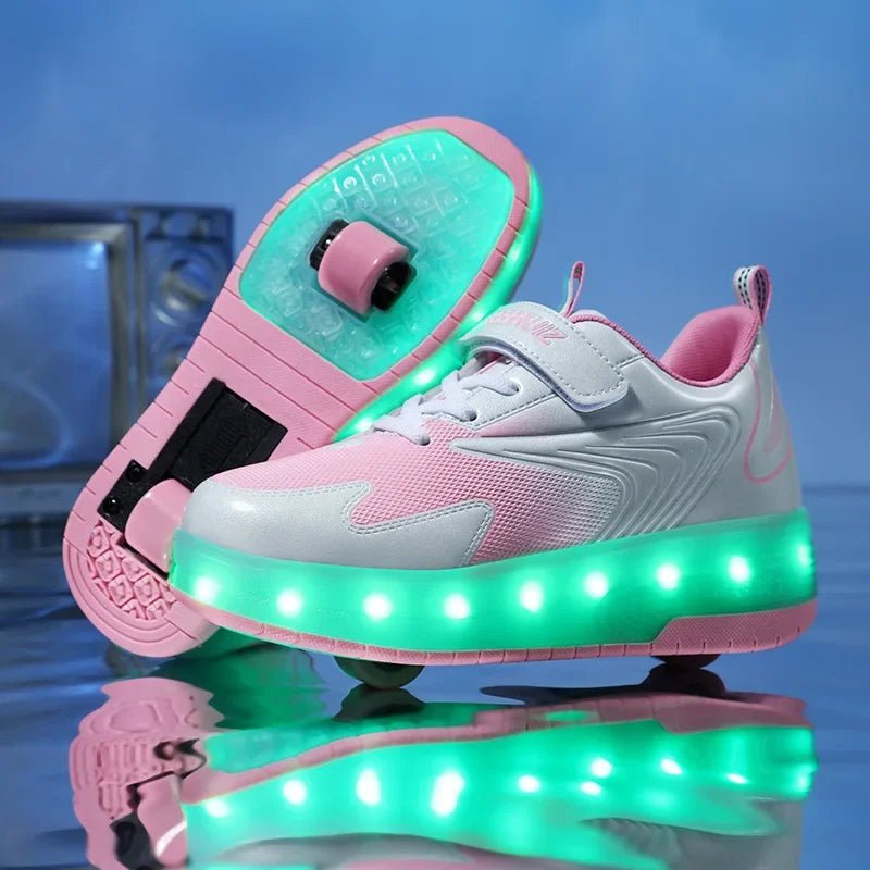 LED Roller Shoes for Children – Fun, Light - Up Wheels for Active Playtime - Luxyecs