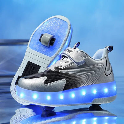 LED Roller Shoes for Children – Fun, Light - Up Wheels for Active Playtime - Luxyecs