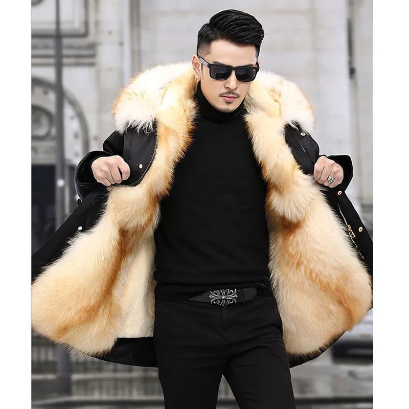 Men’s Hooded Parka Coat | Insulated Full - Length Warmth - Luxyecs