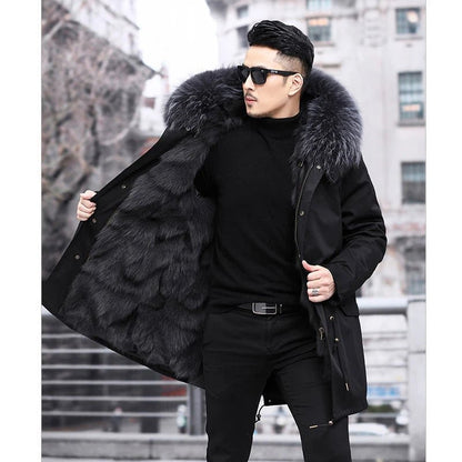 Men’s Hooded Parka Coat | Insulated Full - Length Warmth - Luxyecs