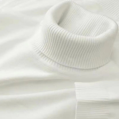 Men’s Knitted Wool Turtleneck Sweater - Luxyecs