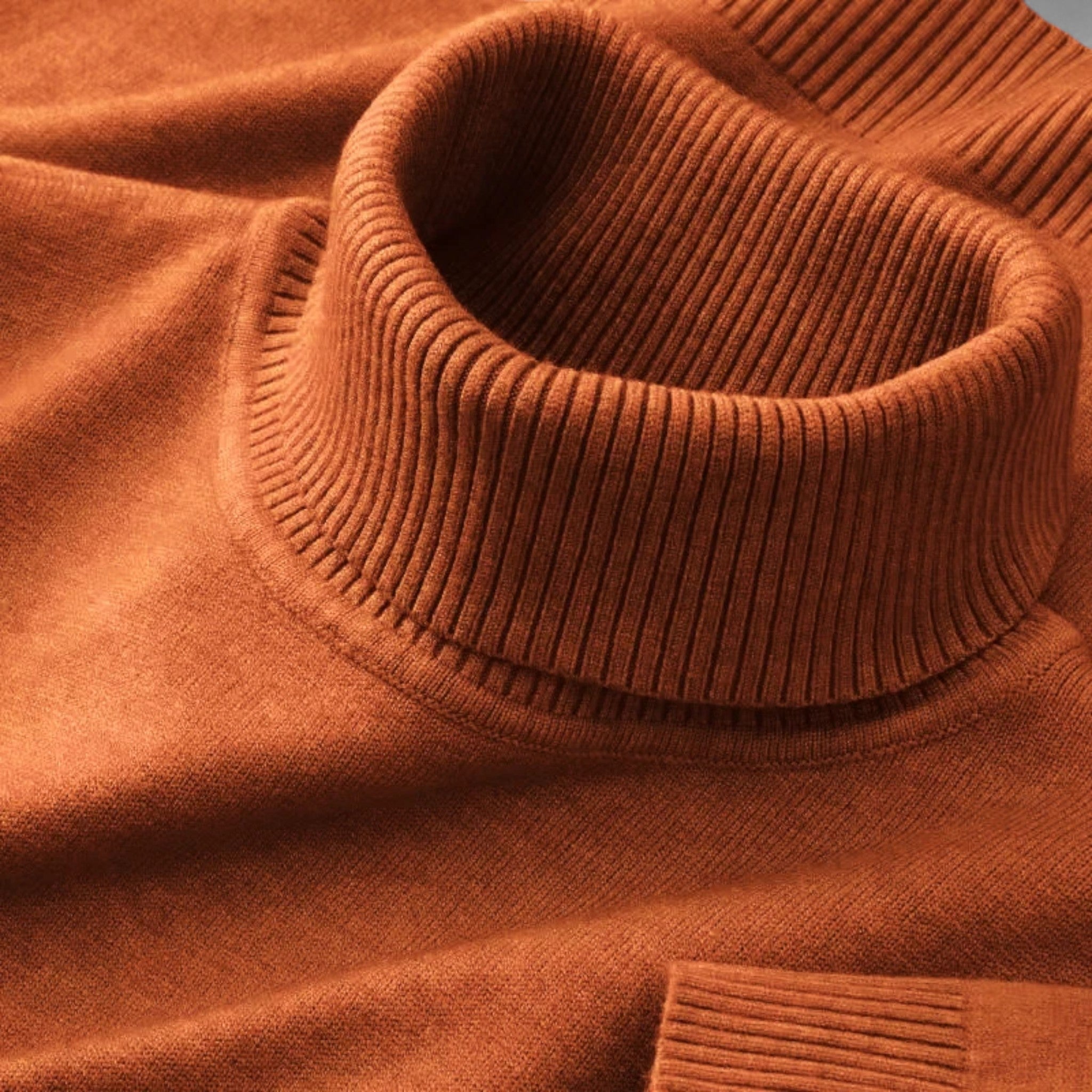Men’s Knitted Wool Turtleneck Sweater - Luxyecs