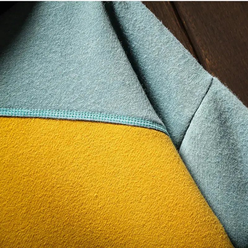 Men’s Pullover Hoodie | Modern Patchwork Design - Luxyecs
