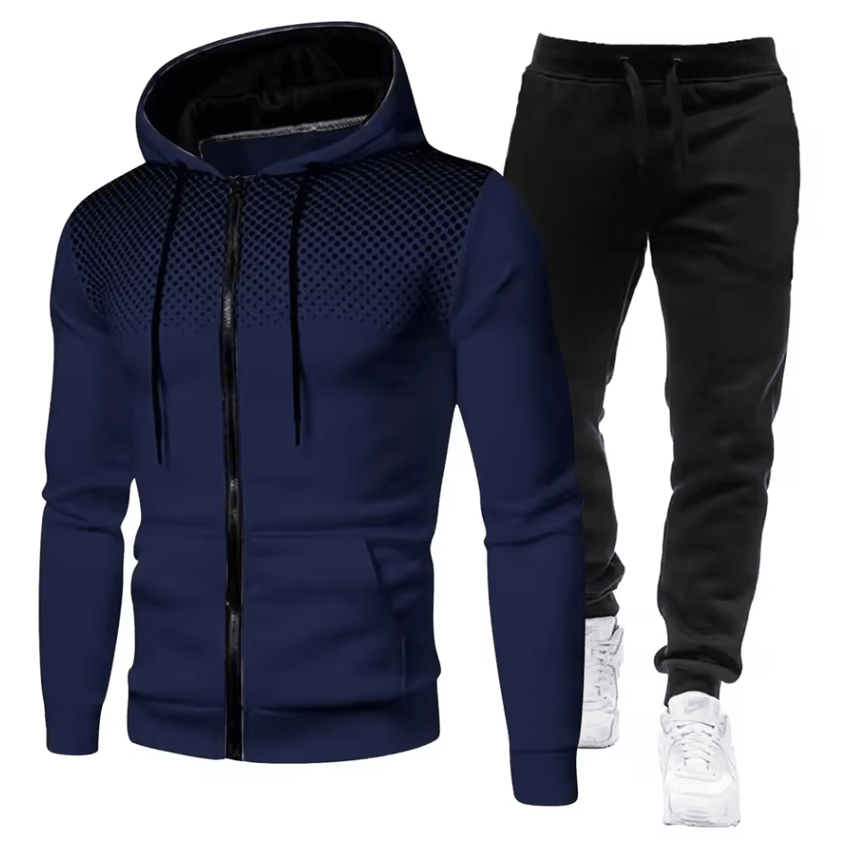 Men’s Sports Tracksuit Set | Athletic Full - Zip Comfort - Luxyecs