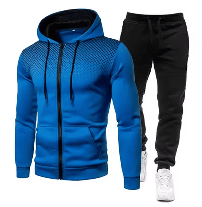 Men’s Sports Tracksuit Set | Athletic Full - Zip Comfort - Luxyecs