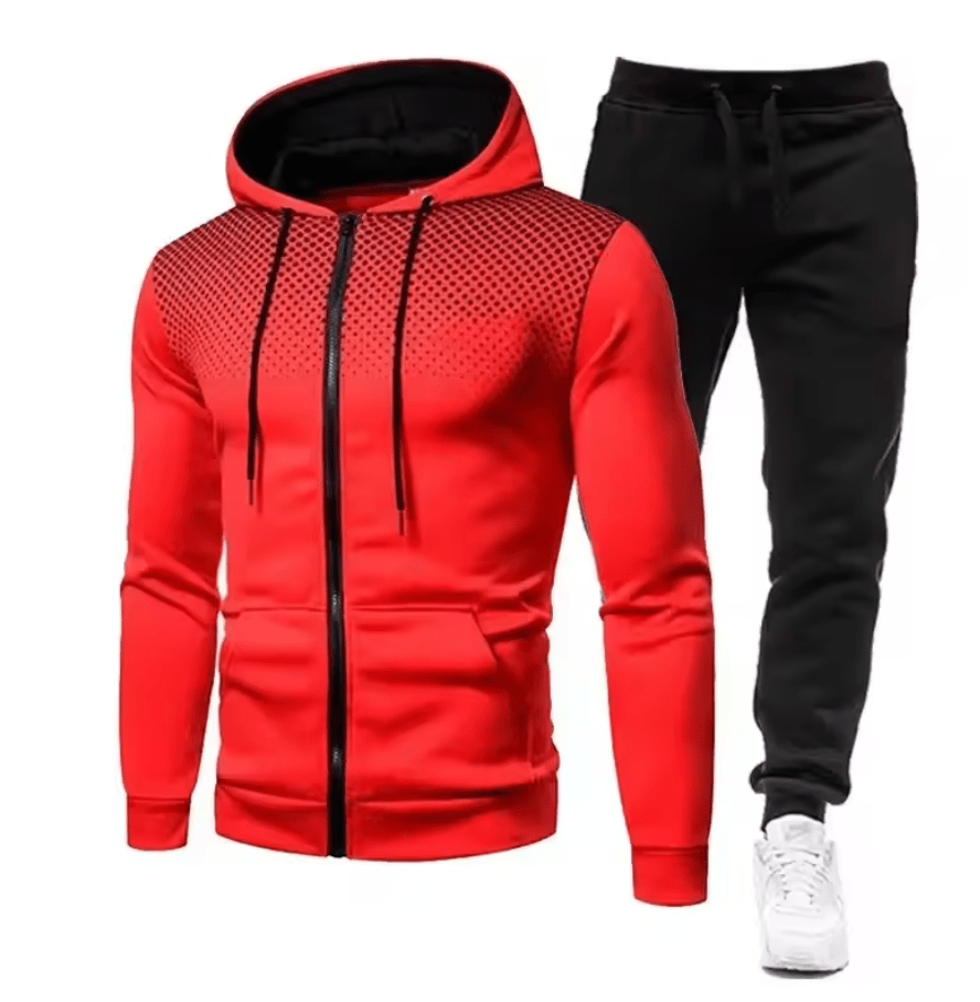 Men’s Sports Tracksuit Set | Athletic Full - Zip Comfort - Luxyecs
