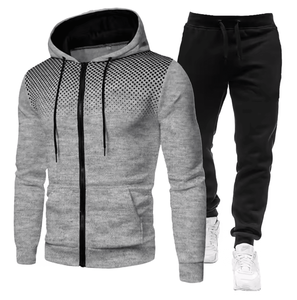 Men’s Sports Tracksuit Set | Athletic Full - Zip Comfort - Luxyecs