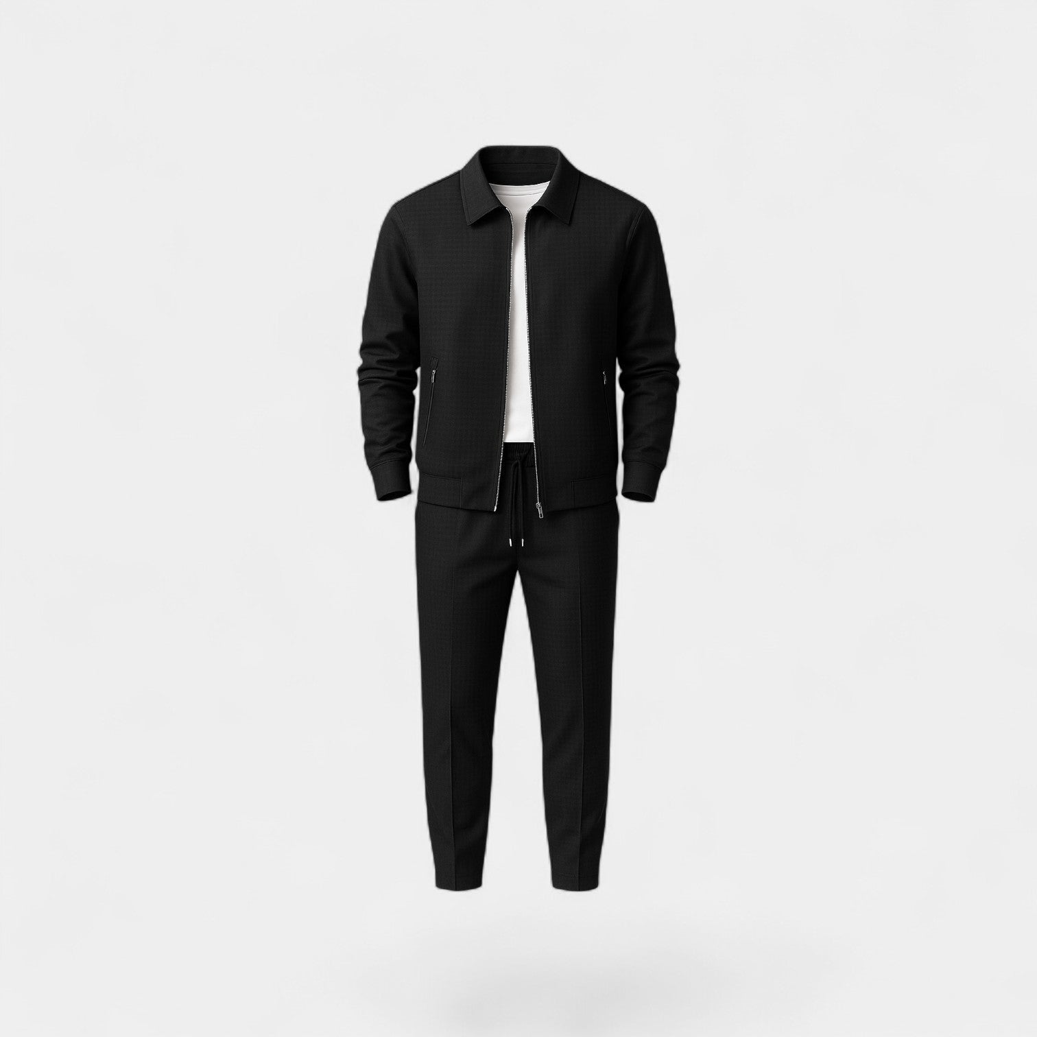 Men’s Two Piece Set Zip Jacket | Casual Jacket And Pants - Luxyecs
