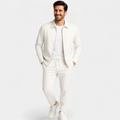 Men’s Two Piece Set Zip Jacket | Casual Jacket And Pants - Luxyecs