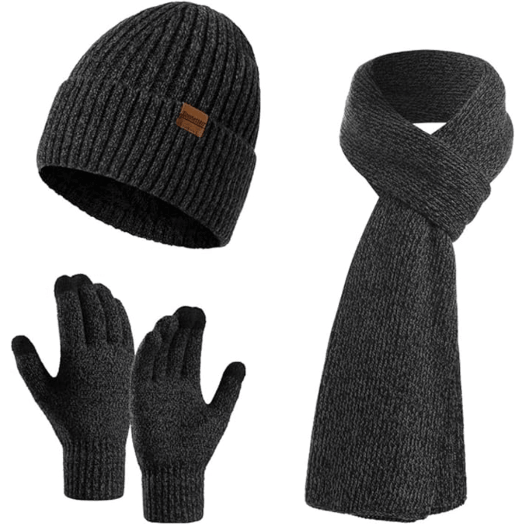 Men's Winter Beanie & Gloves Set - Victor - Luxyecs