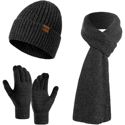 Men's Winter Beanie & Gloves Set - Victor - Luxyecs