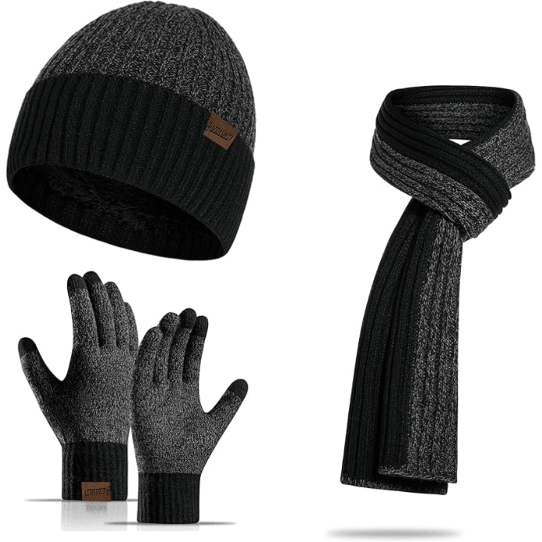 Men's Winter Beanie & Gloves Set - Victor - Luxyecs
