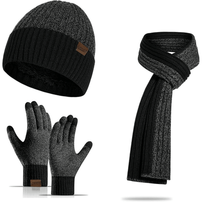 Men's Winter Beanie & Gloves Set - Victor - Luxyecs
