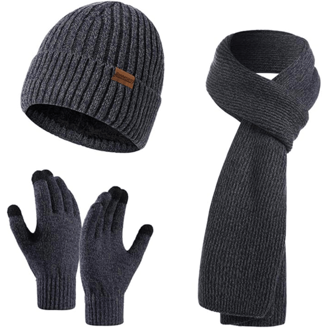 Men's Winter Beanie & Gloves Set - Victor - Luxyecs