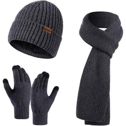 Men's Winter Beanie & Gloves Set - Victor - Luxyecs