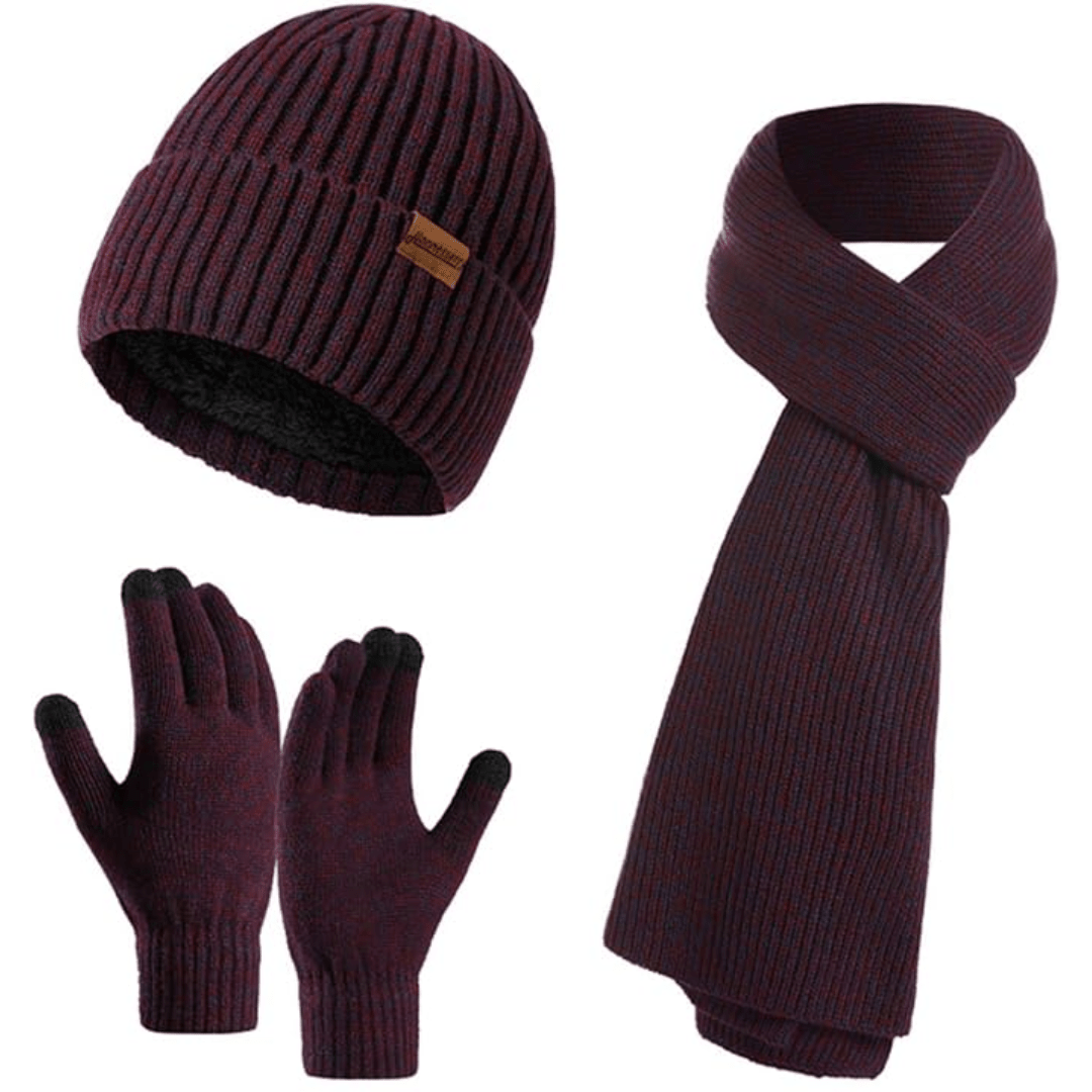 Men's Winter Beanie & Gloves Set - Victor - Luxyecs
