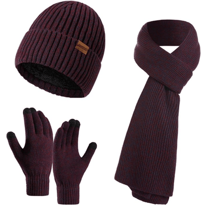 Men's Winter Beanie & Gloves Set - Victor - Luxyecs