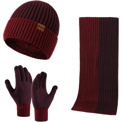 Men's Winter Beanie & Gloves Set - Victor - Luxyecs