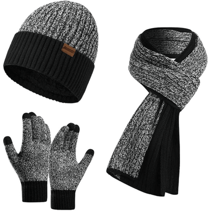 Men's Winter Beanie & Gloves Set - Victor - Luxyecs