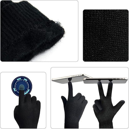 Men's Winter Beanie & Gloves Set - Victor - Luxyecs