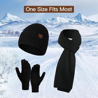Men's Winter Beanie & Gloves Set - Victor - Luxyecs
