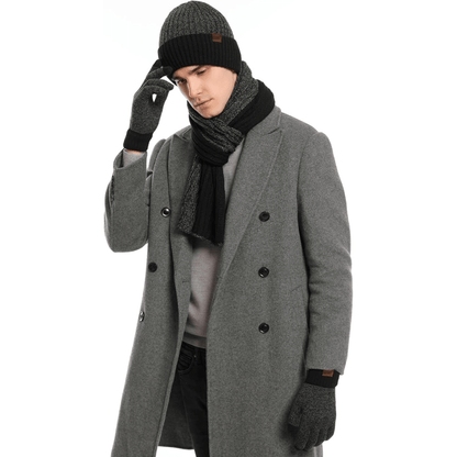 Men's Winter Beanie & Gloves Set - Victor - Luxyecs