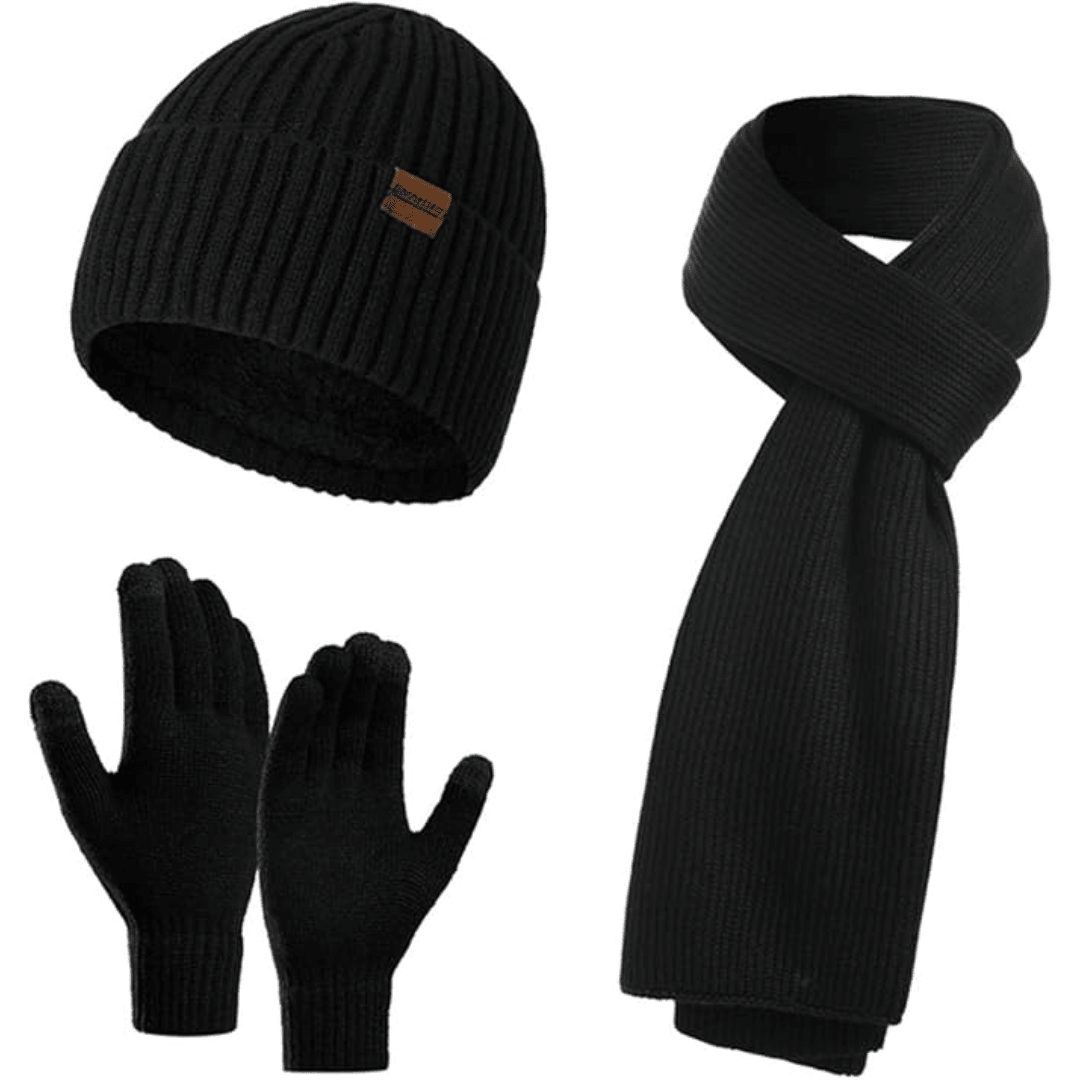 Men's Winter Beanie & Gloves Set - Victor - Luxyecs