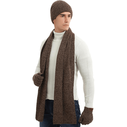 Men's Winter Beanie & Gloves Set - Victor - Luxyecs