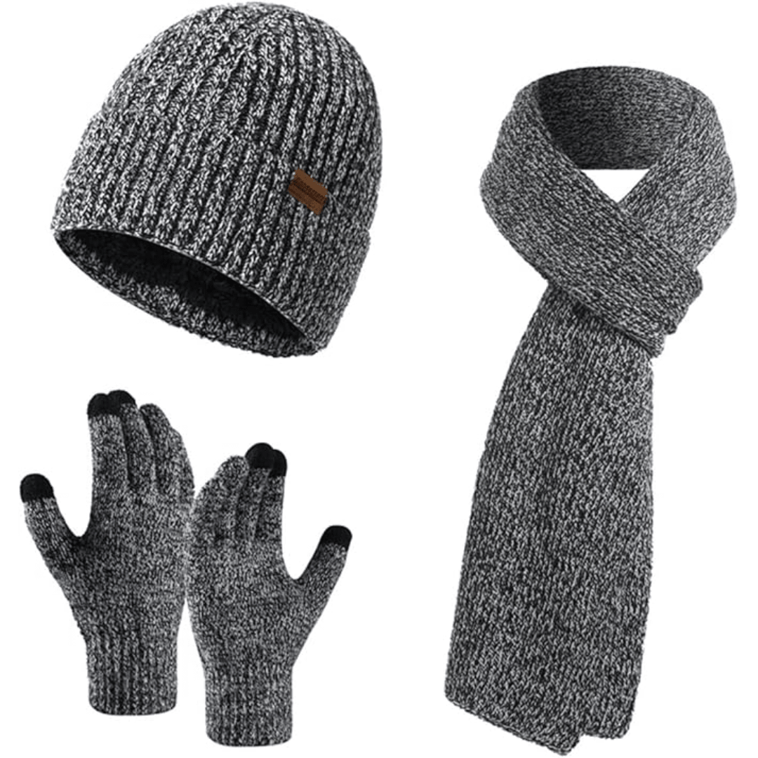 Men's Winter Beanie & Gloves Set - Victor - Luxyecs