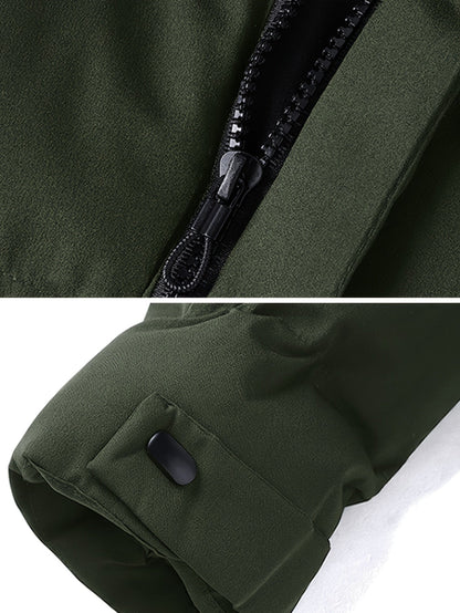 Men’s Winter Jacket | Long Hooded Puffer Coat - Luxyecs