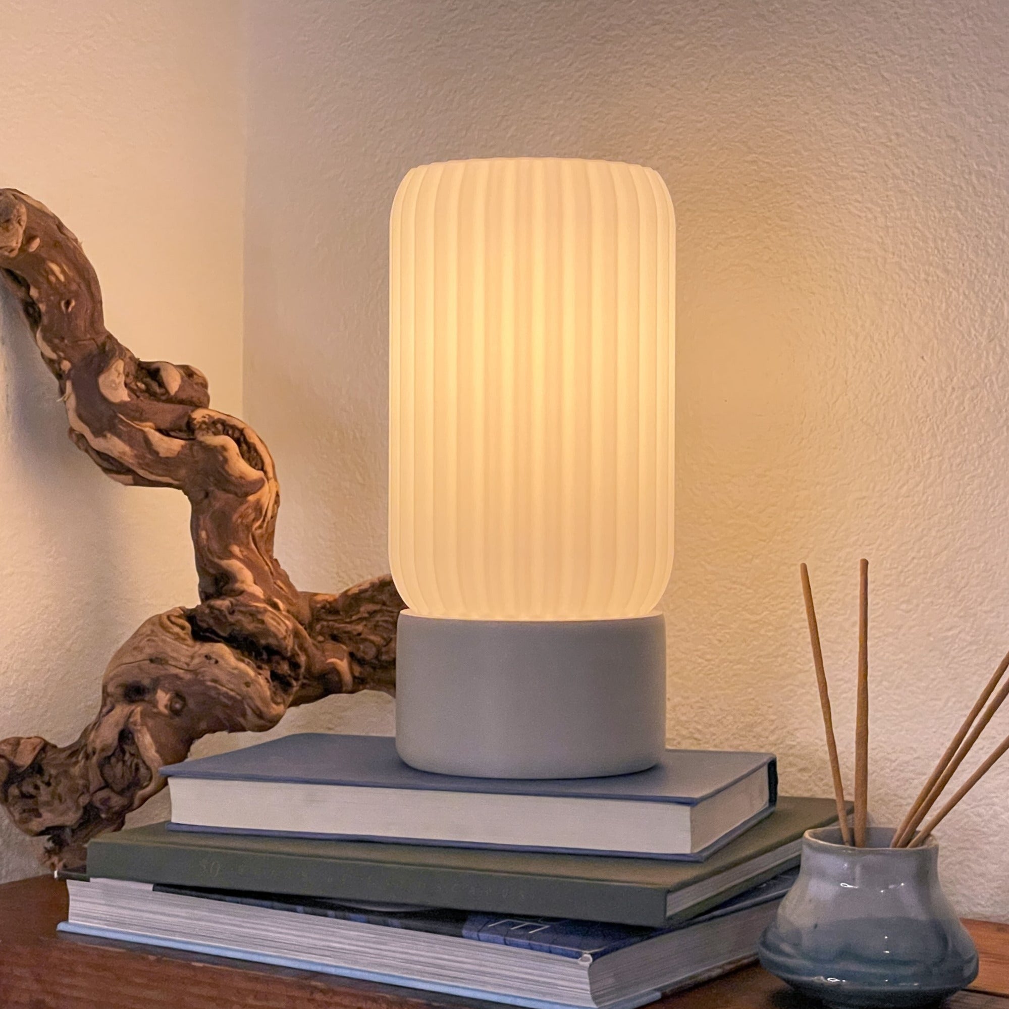 Milk Shade Barrel Table Lamp