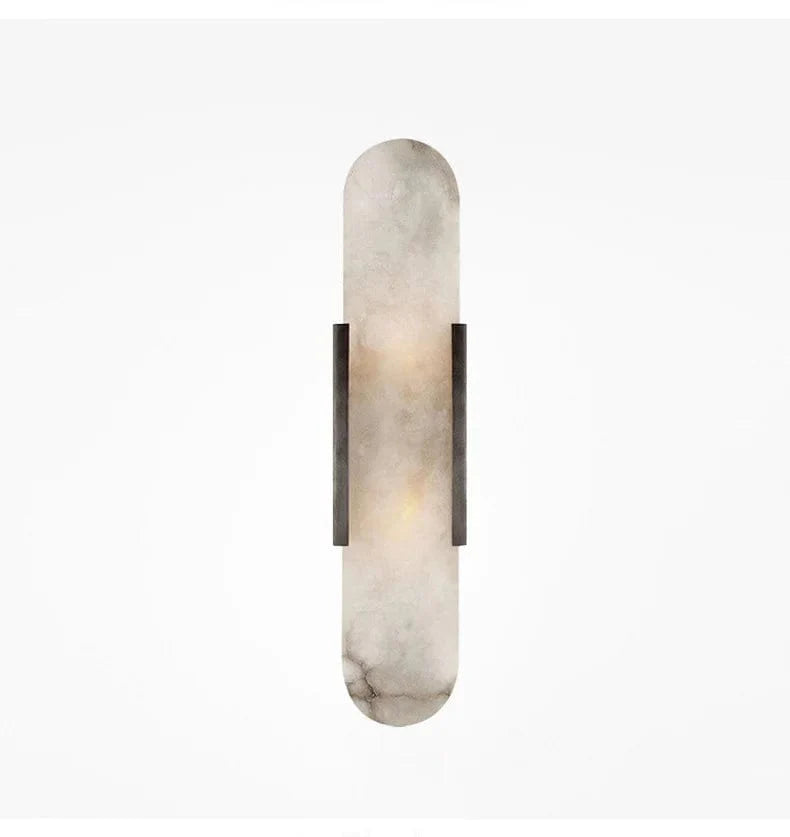Marble and Brass Wall Sconce | Elegant Wall Light for Contemporary Decor
