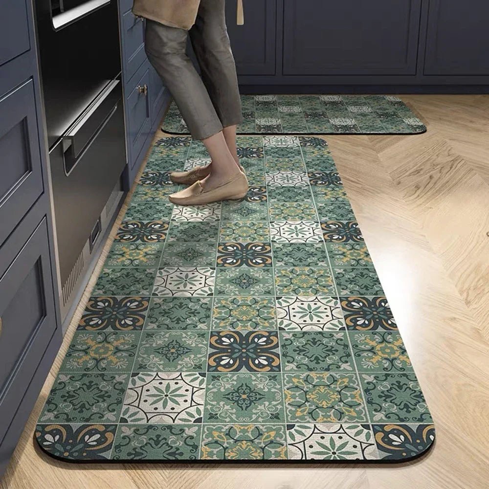Non - slip Absorbent Bohemian Kitchen Mat - Luxyecs