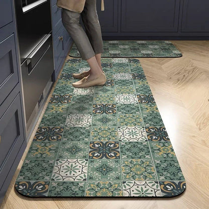 Non - slip Absorbent Bohemian Kitchen Mat - Luxyecs