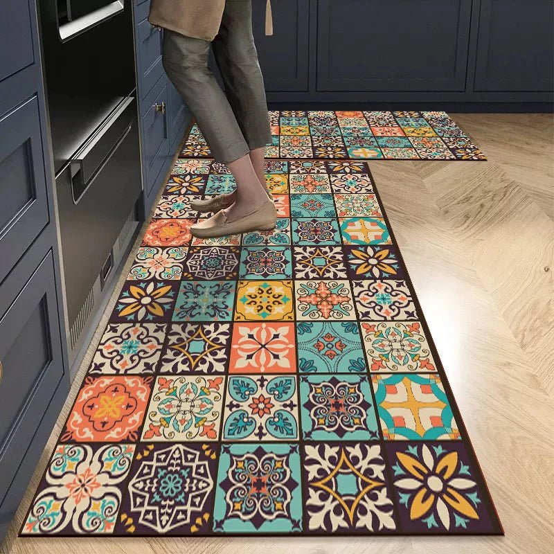 Non - slip Absorbent Bohemian Kitchen Mat - Luxyecs