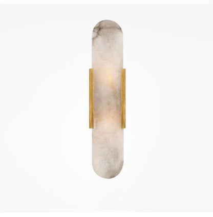 Marble and Brass Wall Sconce | Elegant Wall Light for Contemporary Decor