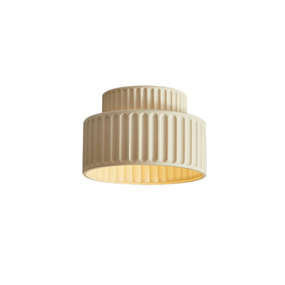 Vintage Drum Semi Flush Mount | 1 Light Cream Style Ceiling Light