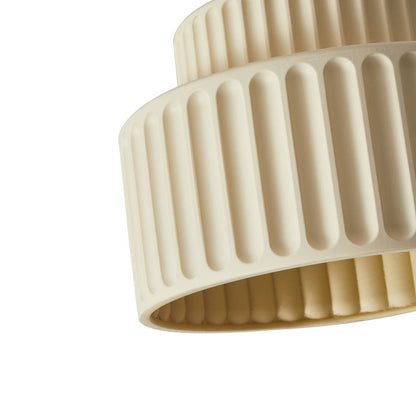 Vintage Drum Semi Flush Mount | 1 Light Cream Style Ceiling Light