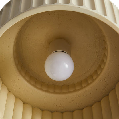 Vintage Drum Semi Flush Mount | 1 Light Cream Style Ceiling Light