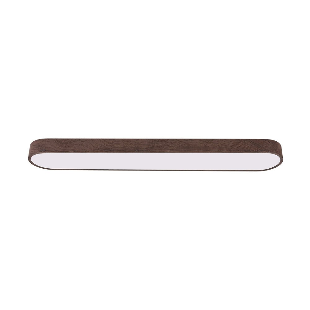 Nordic Light LED Ceiling Flush Mount | Oval Shape with Wood Accent