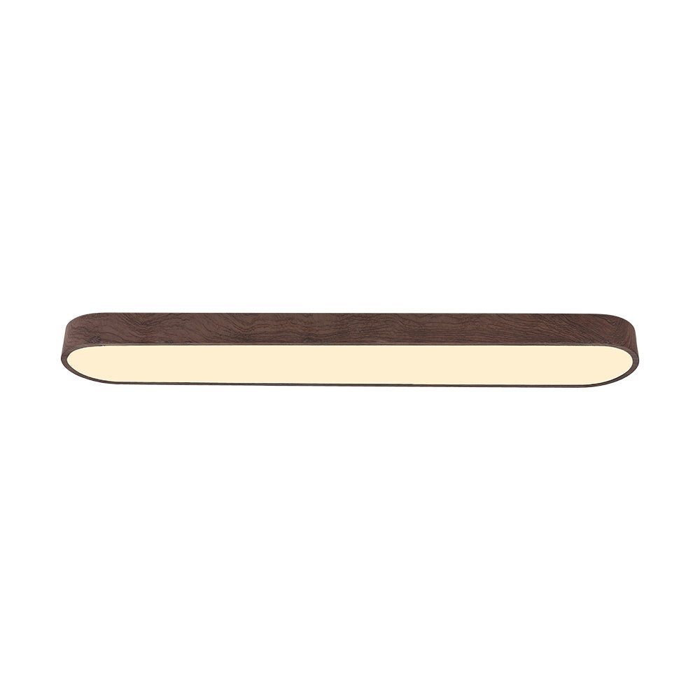 Nordic Light LED Ceiling Flush Mount | Oval Shape with Wood Accent