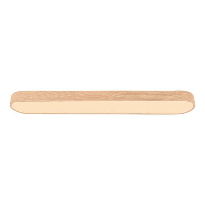 Nordic Light LED Ceiling Flush Mount | Oval Shape with Wood Accent