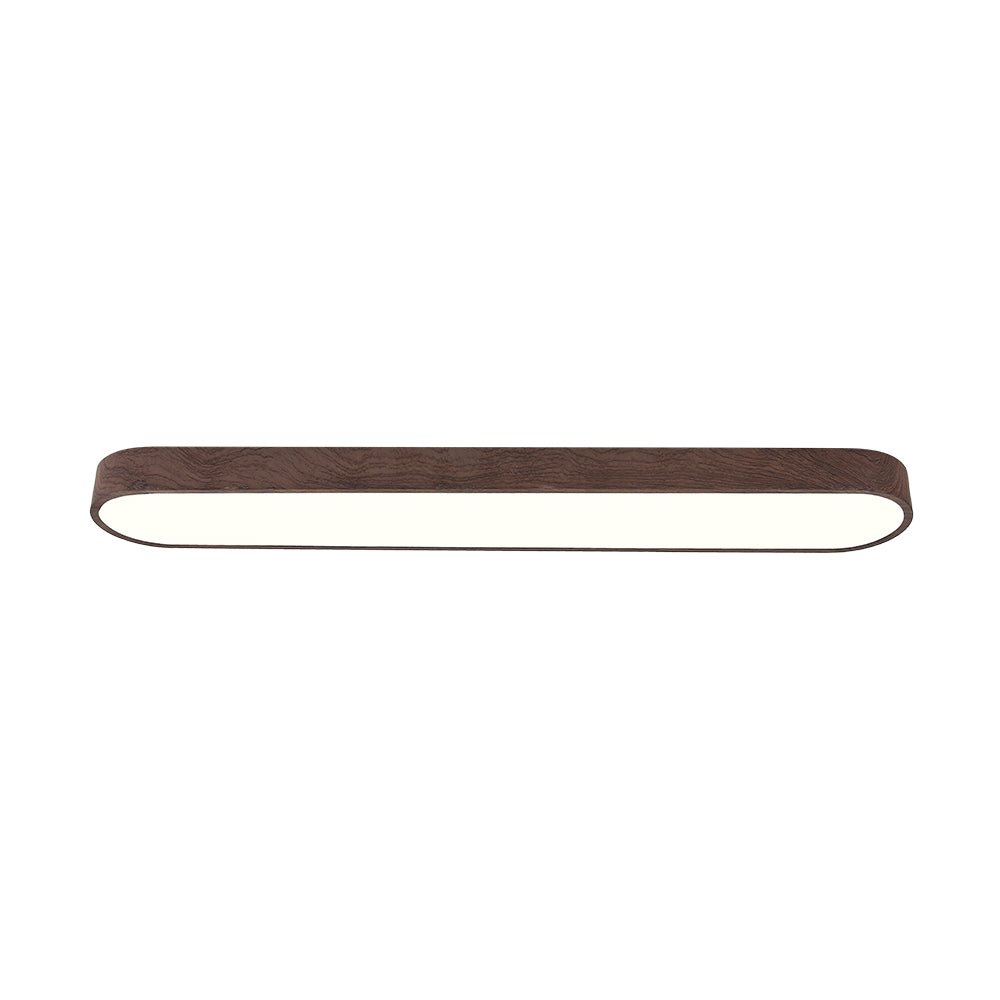 Nordic Light LED Ceiling Flush Mount | Oval Shape with Wood Accent