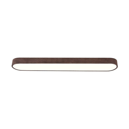 Nordic Light LED Ceiling Flush Mount | Oval Shape with Wood Accent