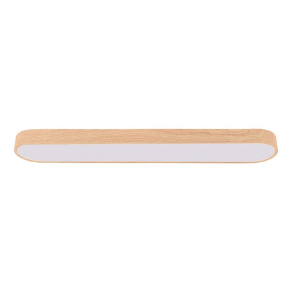 Nordic Light LED Ceiling Flush Mount | Oval Shape with Wood Accent