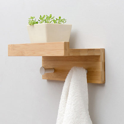 Cooper Wall Shelf | Stylish Storage Shelf with Hooks for Home Organization