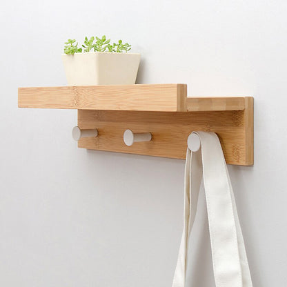 Cooper Wall Shelf | Stylish Storage Shelf with Hooks for Home Organization