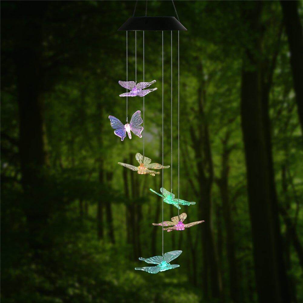 Outdoor LED Solar Hummingbirds DrangFly Lamp